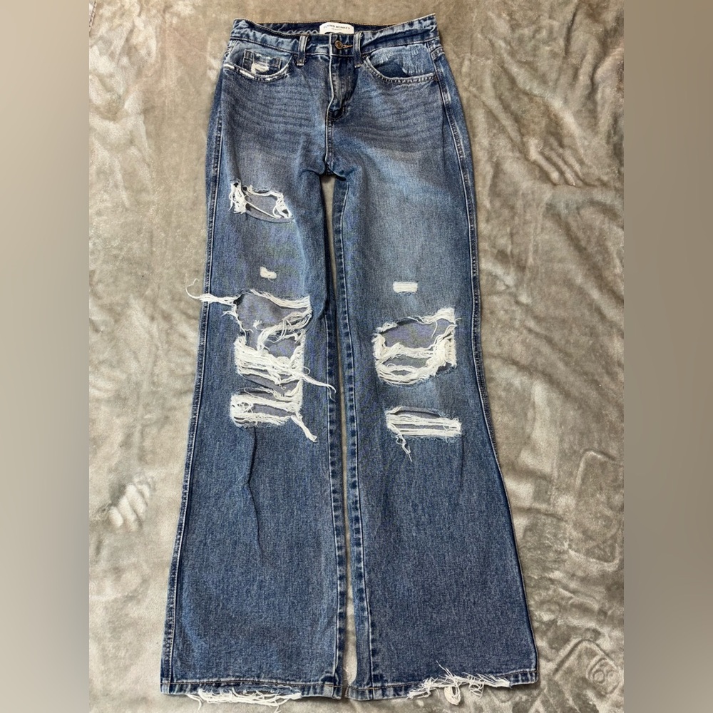 Flying Monkey Ripped distressed vintage straight Jeans 25